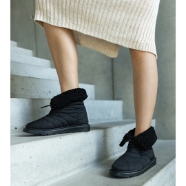 Botas de neve pretas com isolamento e punho Caellita preto 1 Botas de neve pretas com isolamento e punho Caellita preto 1