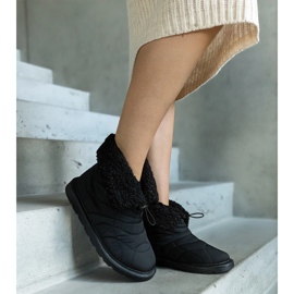 Botas de neve pretas com isolamento e punho Caellita preto 2