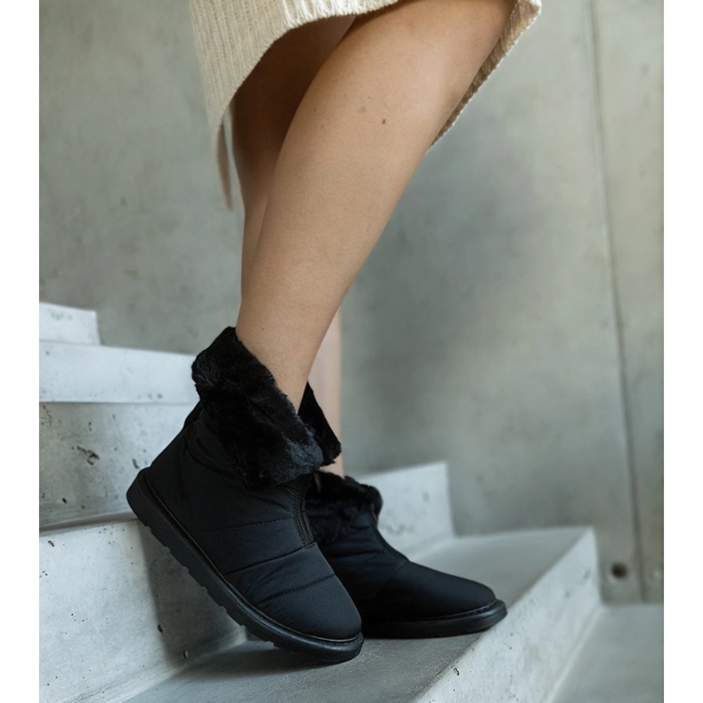 Botas de neve pretas com isolamento e gola Edidda preto 1