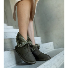 Botas de neve com isolamento verde e gola da Edidda 2