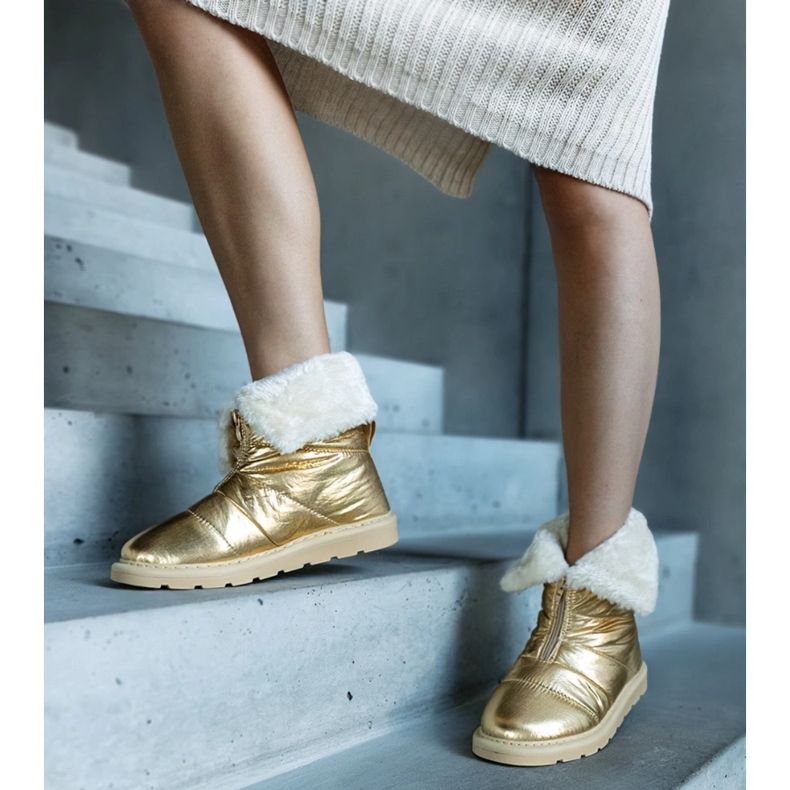 Botas de neve com isolamento dourado Edidda e gola 1