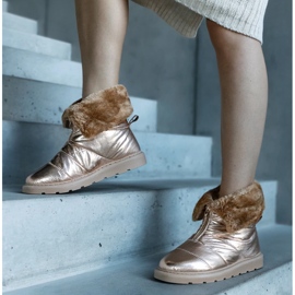 Botas de neve com isolamento dourado Edidda e gola 1