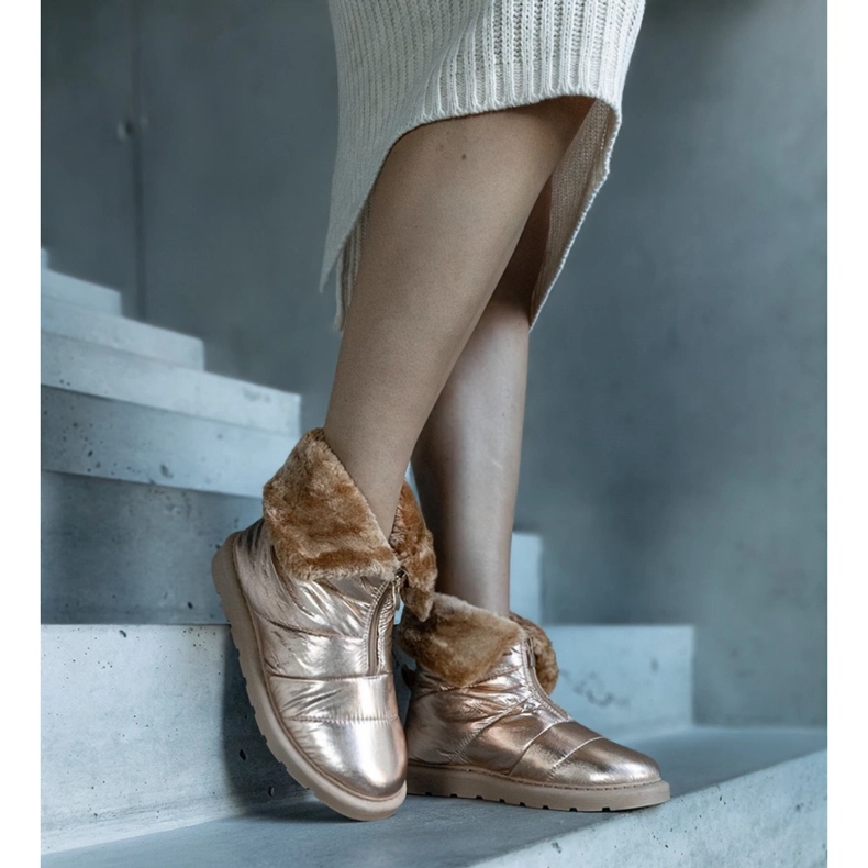 Botas de neve com isolamento dourado Edidda e gola 2