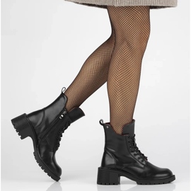 Filippo DBT6501/24 Bk botins de couro com salto alto, preto 1