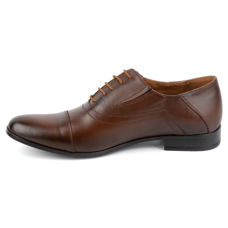 Olivier Sapatos formais masculinos de couro, elegantes com cadarço 290LU, marrom 1