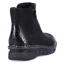 Botas femininas confortáveis com isolamento preto Rieker 73355-00 1 Botas femininas confortáveis com isolamento preto Rieker 73355-00 1