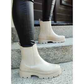 Botins femininos sem isolamento, bege DES909BE 2 Botins femininos sem isolamento, bege DES909BE 2