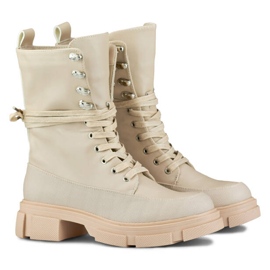 Botins femininos sem isolamento, bege JH21-31BE 2