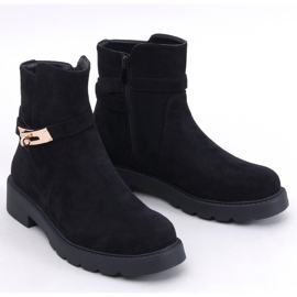 Drapers Botas rasas de camurça preta preto 1