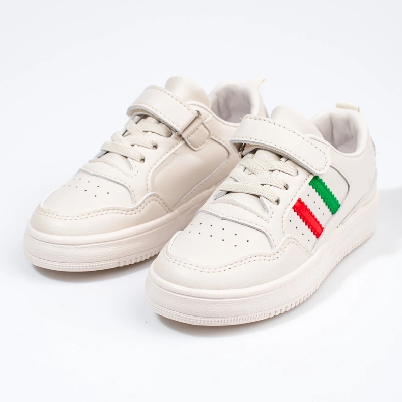 Tênis infantil branco com alças 2