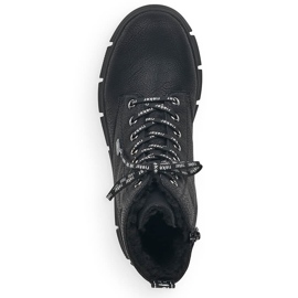 Botas confortáveis ​​impermeáveis ​​para mulheres pretas Rieker X3410-00 preto 1