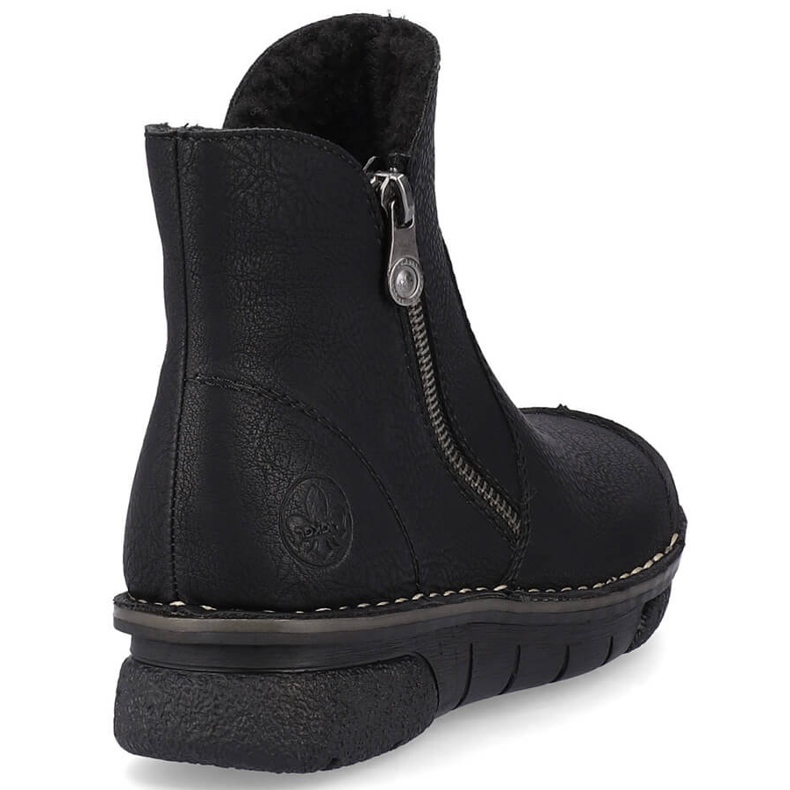 Botas femininas confortáveis com isolamento preto Rieker 73357-00 2