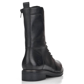 Botas femininas confortáveis ​​e isoladas em couro, pretas Remonte D8380-01 preto 1