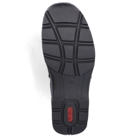 Botins masculinos de couro com isolamento e zíper, pretos Rieker 05398-00 1