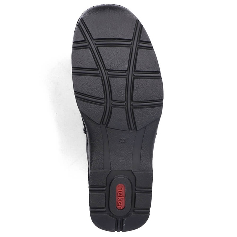 Botins masculinos de couro com isolamento e zíper, pretos Rieker 05398-00 1