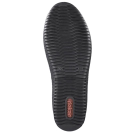 Botas de neve impermeáveis ​​de couro isoladas com lã de ovelha Rieker preto 2