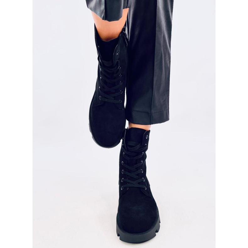 Bota de trabalho de camurça Pansy Black preto 1