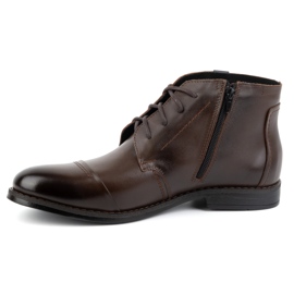 Olivier Sapatos masculinos de inverno, botins elegantes 282LU, marrom escuro castanho 1