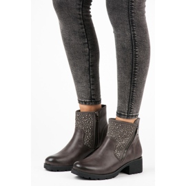 Vices Botins casuais com fecho de correr cinza 1