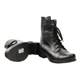 Botas de couro com zíper Angello 2060 preto 3