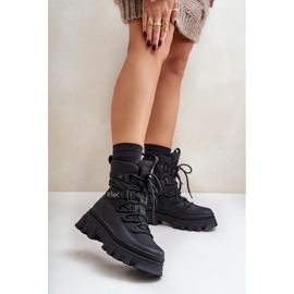 Botas femininas de neve com zíper Lee Cooper LCJ-24-47-3144 pretas preto 2