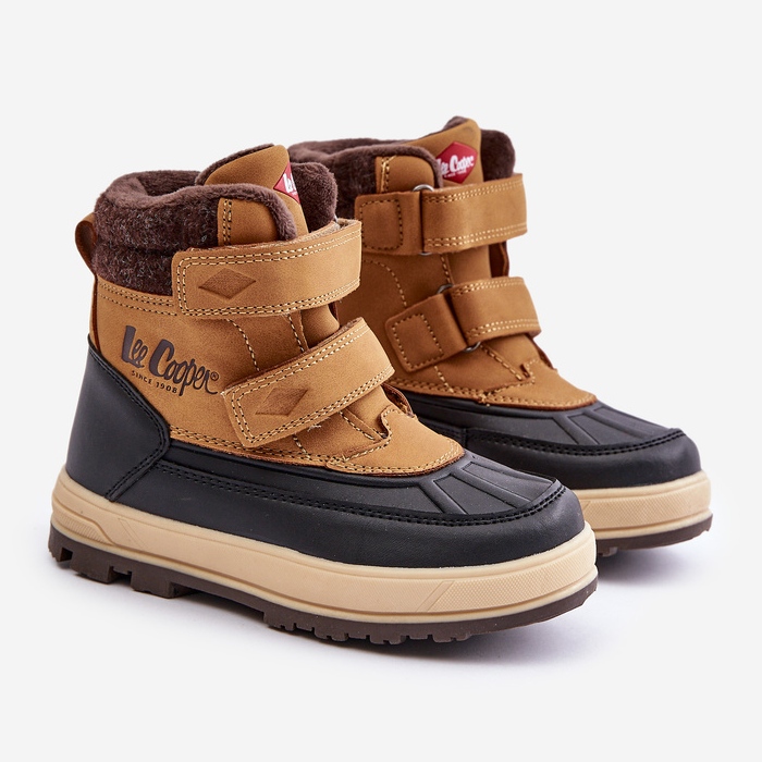 Botas de neve isoladas para meninos Lee Cooper LCJ-23-01-2059 Camelo castanho 1