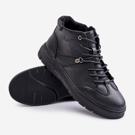 Botins com isolamento de couro tênis masculino Lee Cooper LCJ-24-33-2913 preto 2