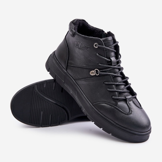 Botins com isolamento de couro tênis masculino Lee Cooper LCJ-24-33-2913 preto 2