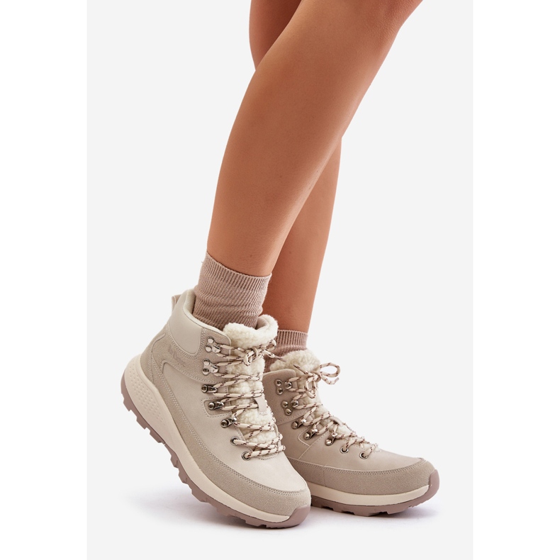 Botas femininas com zíper leve Lee Cooper LCJ-24-03-3071 Bege Claro 1