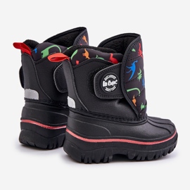 Botas infantis de neve com velcro Lee Cooper LCJ-24-44-2861K pretas preto 2