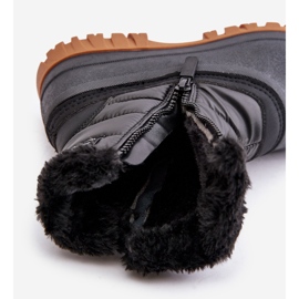 Botas de neve femininas isoladas com pele, zíper Lee Cooper LCJ-24-44-2866 pretas preto 2