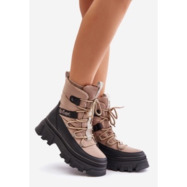 Botas de neve femininas com zíper Lee Cooper LCJ-24-47-3143 Bege 1
