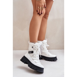 Botas femininas com zíper para neve Lee Cooper LCJ-24-47-3142 brancas branco 2
