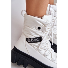 Botas femininas com zíper para neve Lee Cooper LCJ-24-47-3142 brancas branco 1