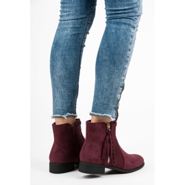 Bello Star Botas marrons com franjas vermelho 2