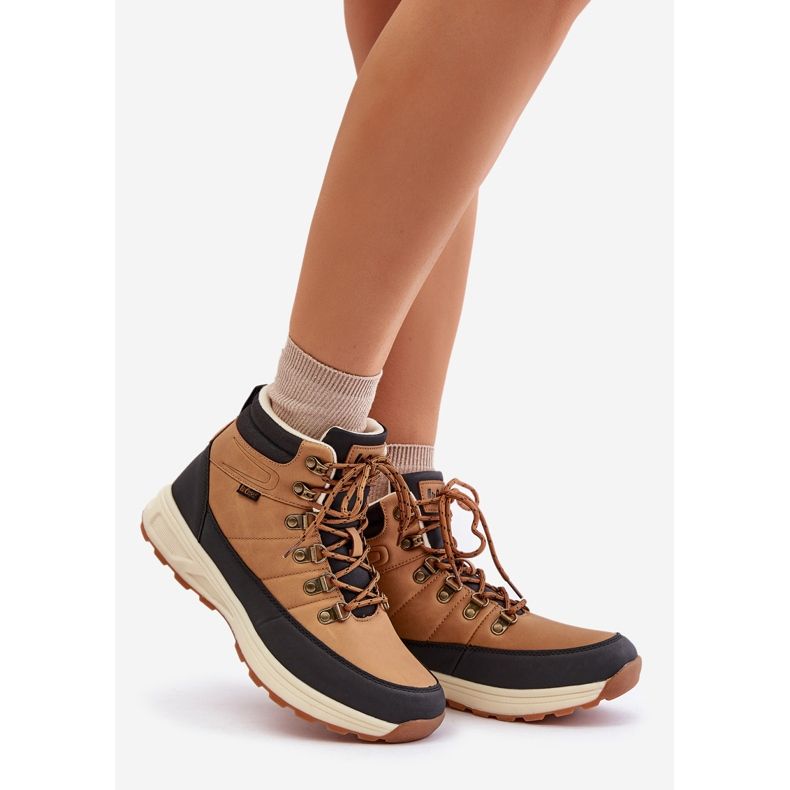 Botas de caminhada isoladas masculinas Lee Cooper LCJ-24-03-3035M marrom camelo castanho 1