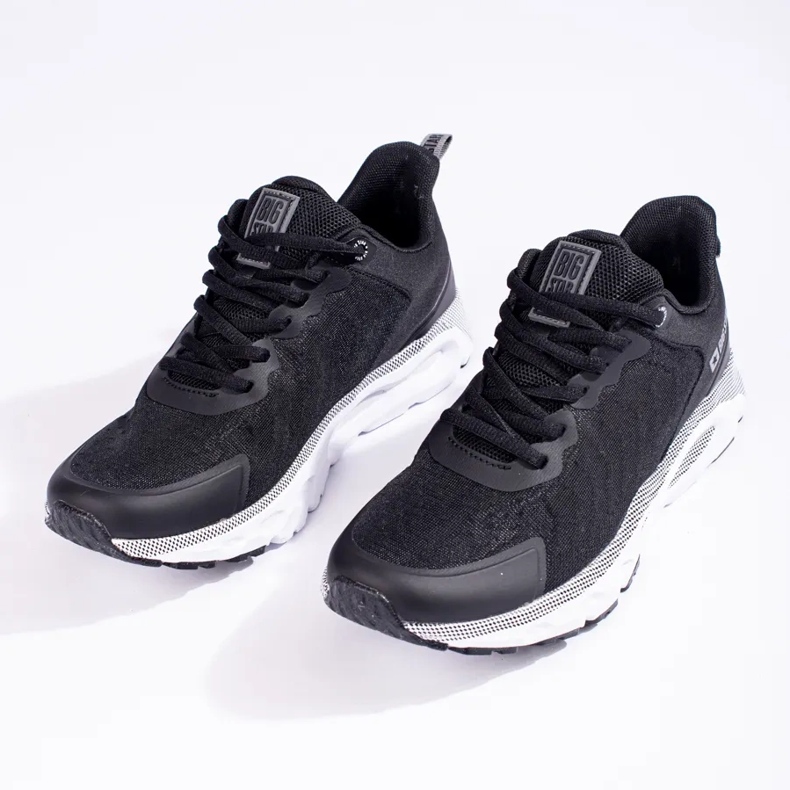 Tênis esportivo preto masculino Big Star LL174096 Memory Foam 1