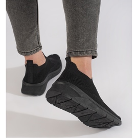 Sapatos de fitness femininos negros preto 2