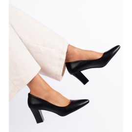 Sapatos pretos de salto alto femininos de Sergio Leone 2