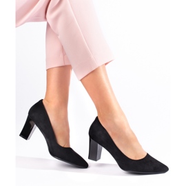 Sapatos pretos de salto alto femininos de Sergio Leone 1