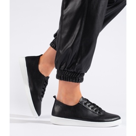 Sapatos femininos negros preto 1