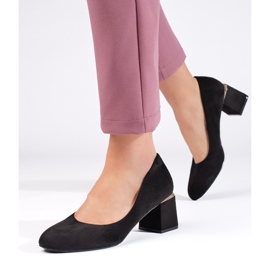 Salto alto em camurça preta preto 1