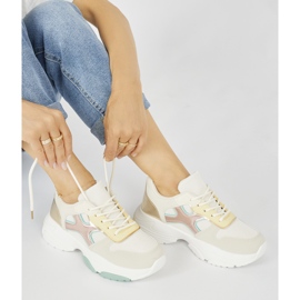 Seastar Tênis dourados femininos bege 1