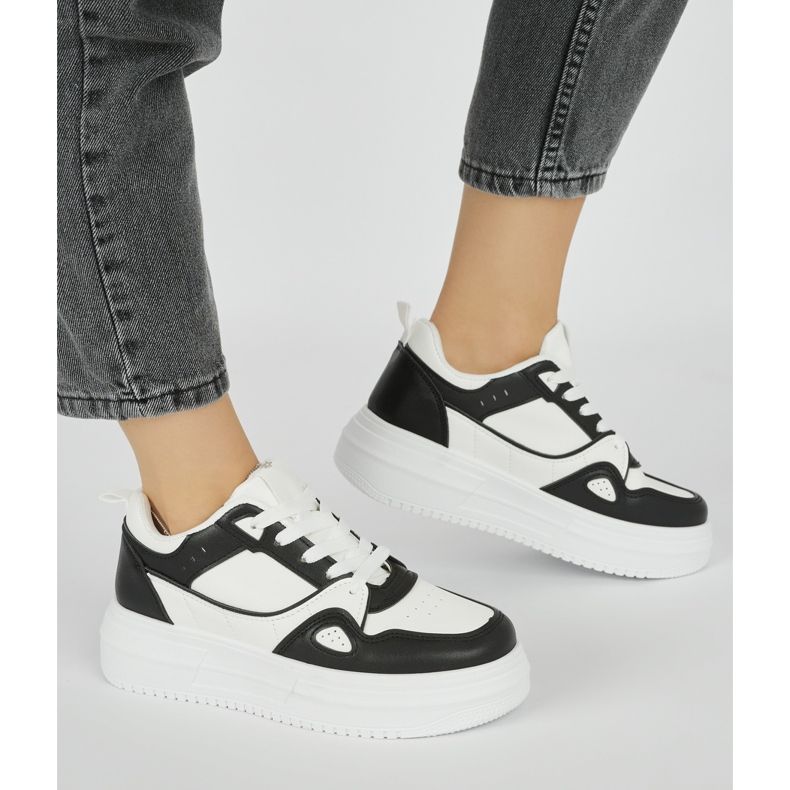 Calçados esportivos plataforma femininos negros preto 2