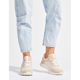 Calçados esportivos bege femininos 1