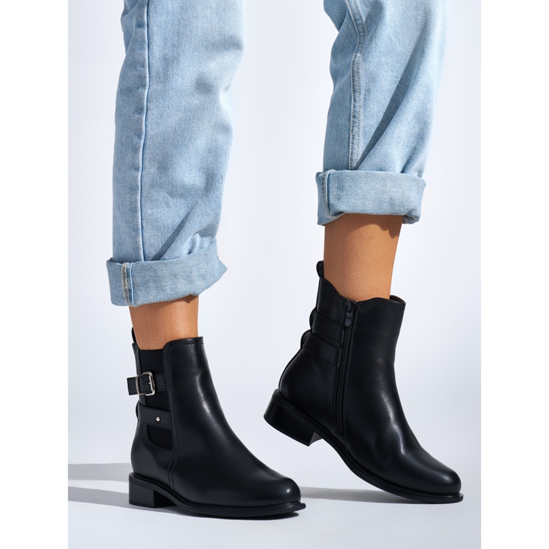 Botins femininos negros preto 1