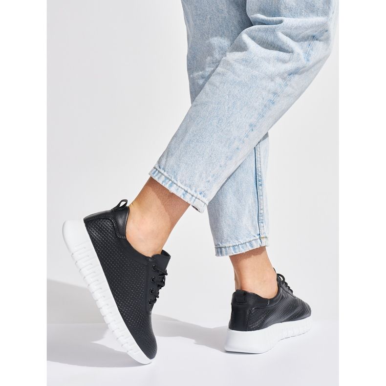 Sapatos pretos perfurados de Sergio Leone 1