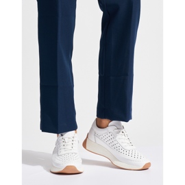 Calçado esportivo branco de couro perfurado por Sergio Leone 1