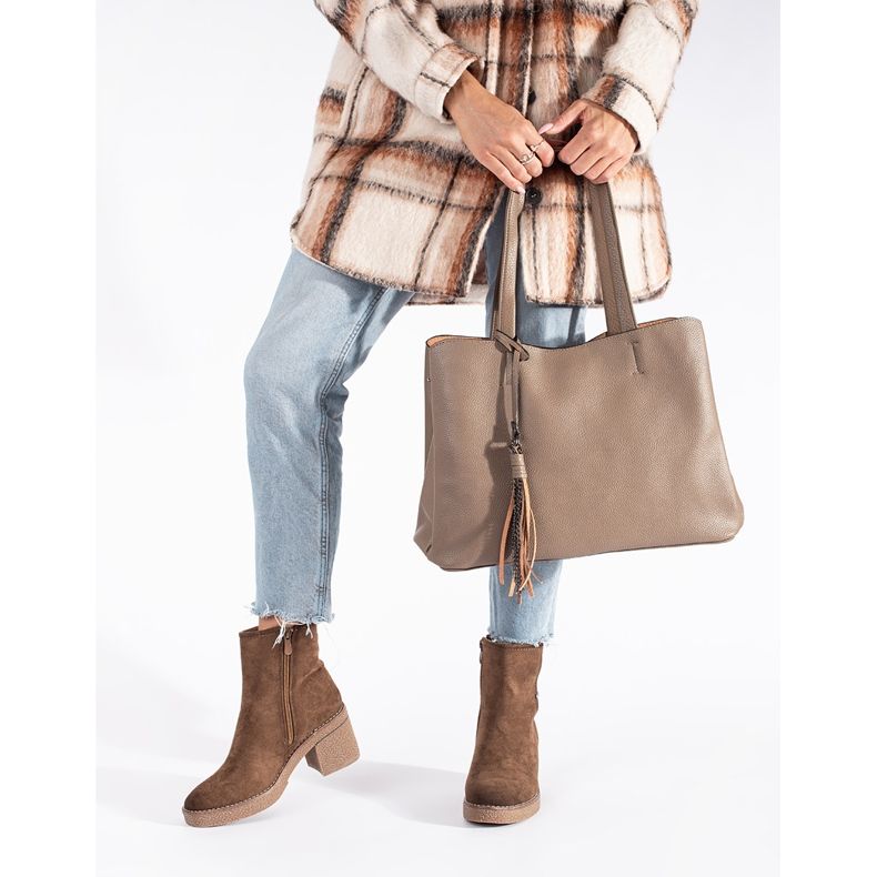 Botins de camurça castanhos marrom 1