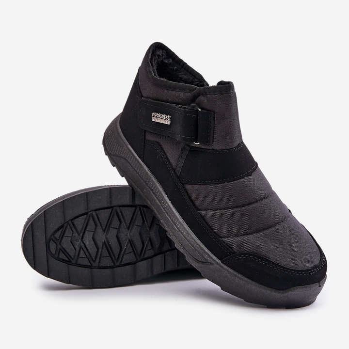 Botas de neve de inverno masculinas isoladas Progress PROGJ-22-153 pretas preto 2
